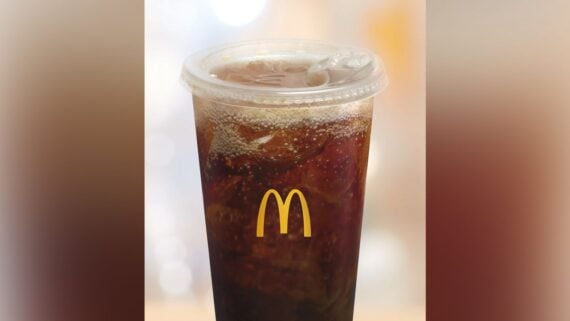 McDonald's cup with a lid that has a spout