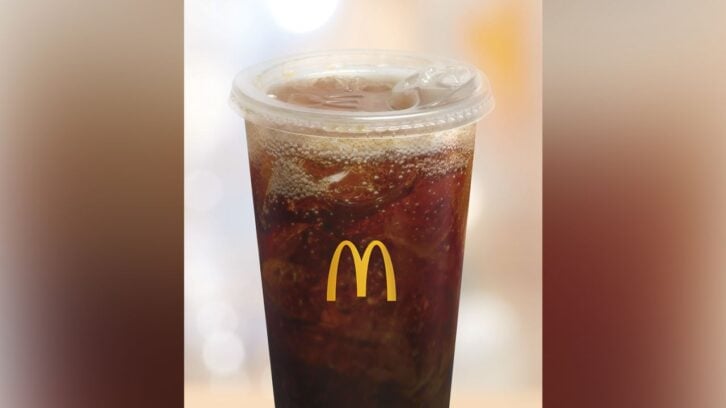 McDonald's cup with a lid that has a spout