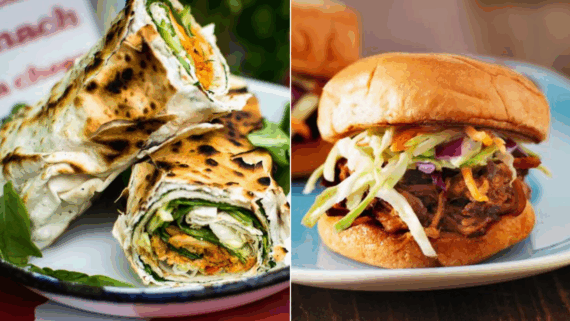 Cheap and easy lunch recipes diptych