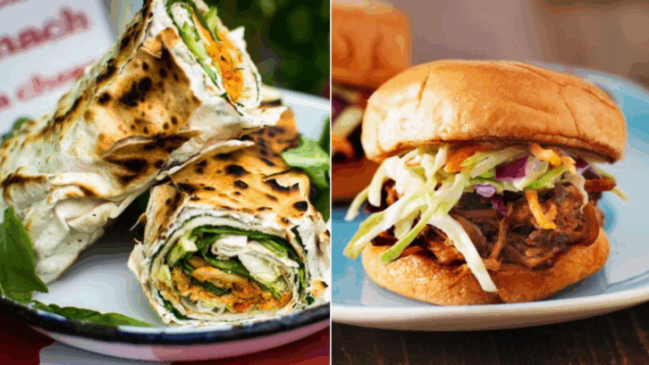 Cheap and easy lunch recipes diptych