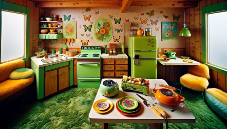 Kitchen aesthetic from the 1970s