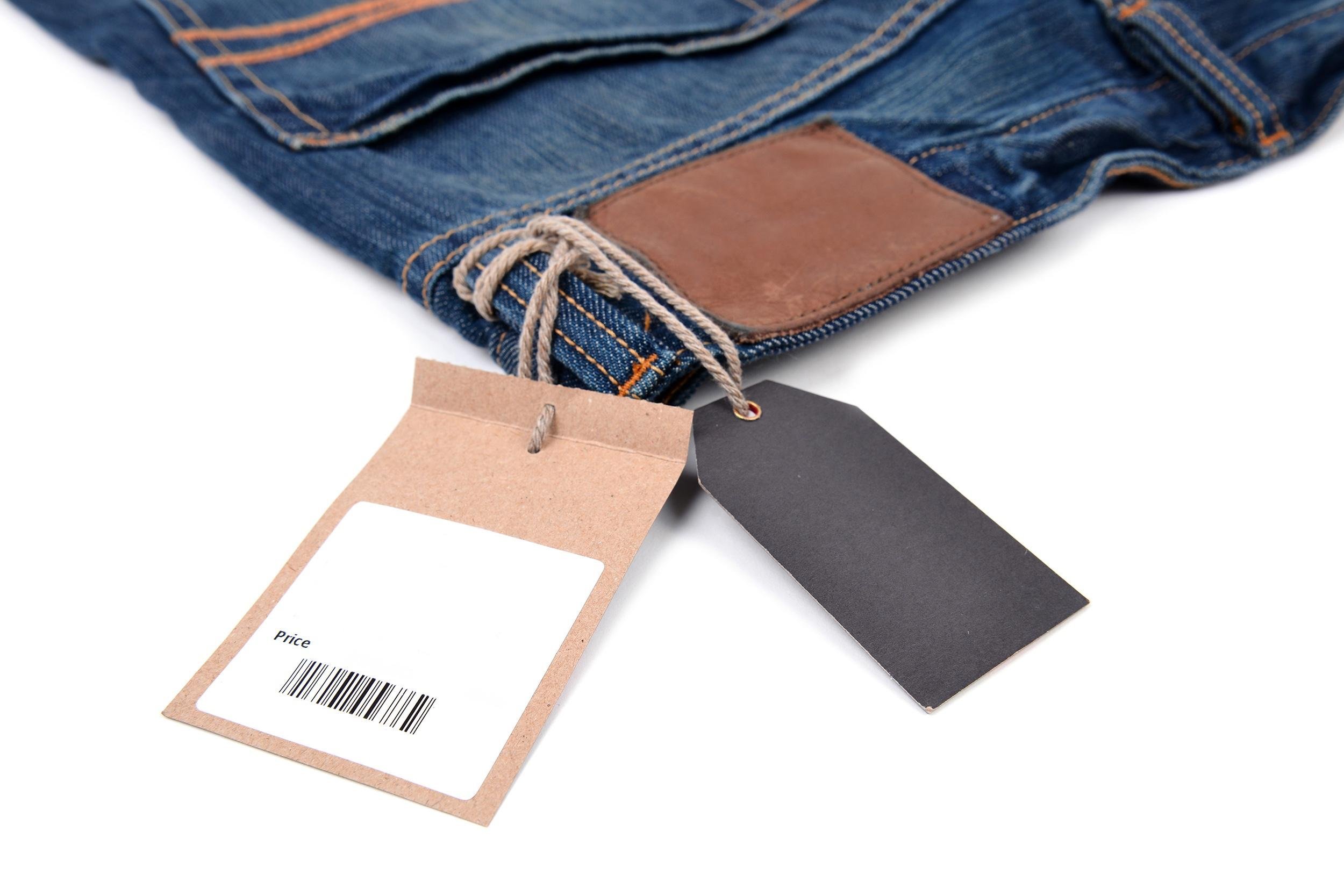 jeans with price tag