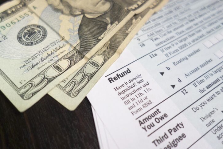 money on tax refund