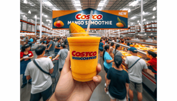AI-generated image of Costco mango smoothie