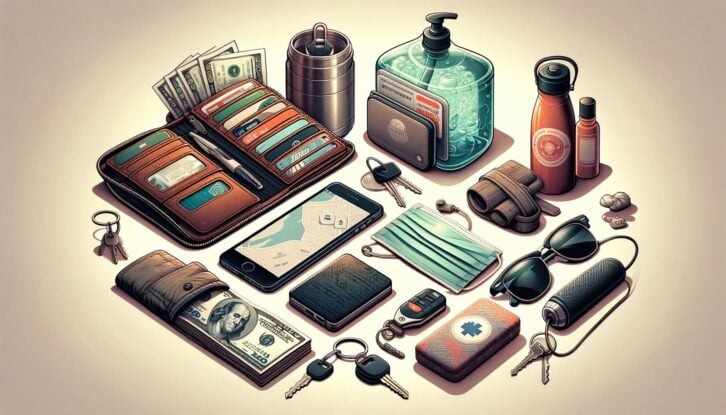 AI-generated image of essential items you should never leave home without