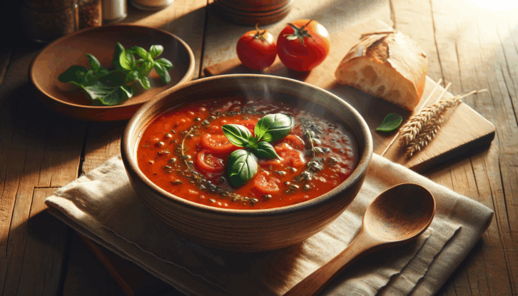 AI-generated image of a tomato soup