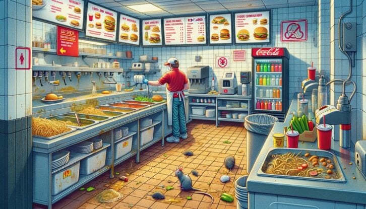 AI-generated image of restaurant red flags