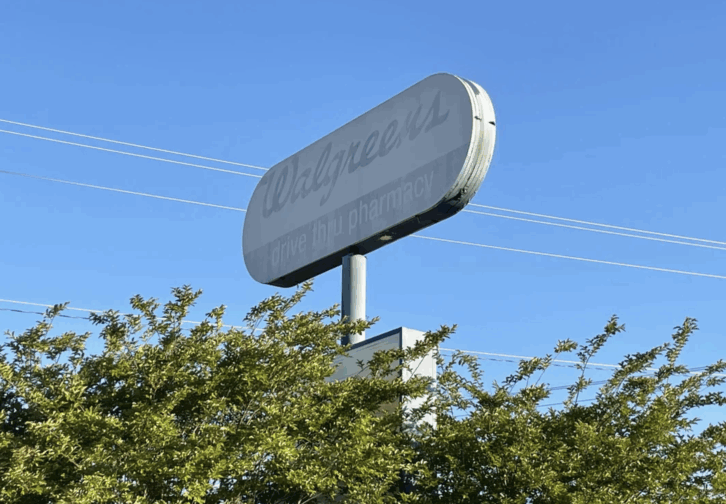 Abandoned Walgreens Sign