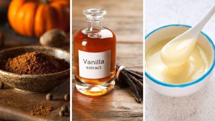 Baking staples you can make at home, including sweetened condensed milk, vanilla extract , and pumpkin spice blend.