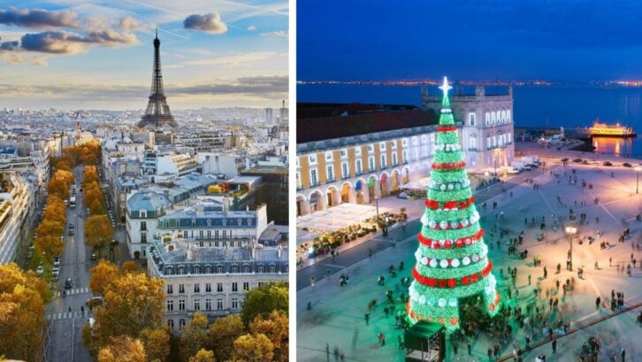 Paris overhead and Portugal overhead