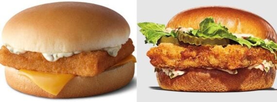 Two fish sandwiches