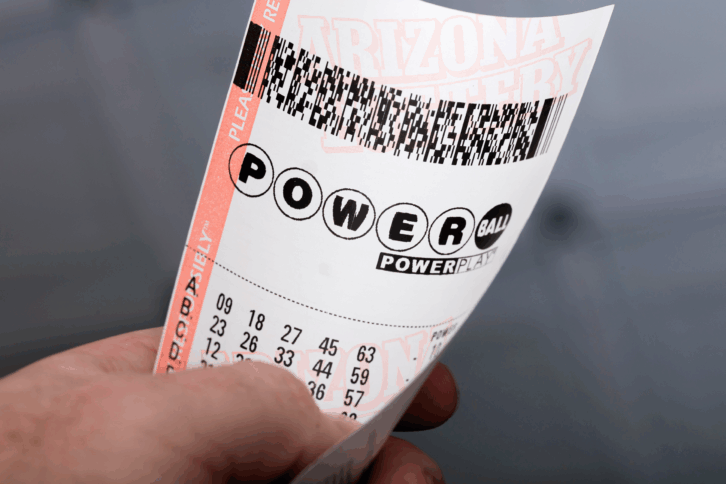 Holding a Power Ball lottery ticket