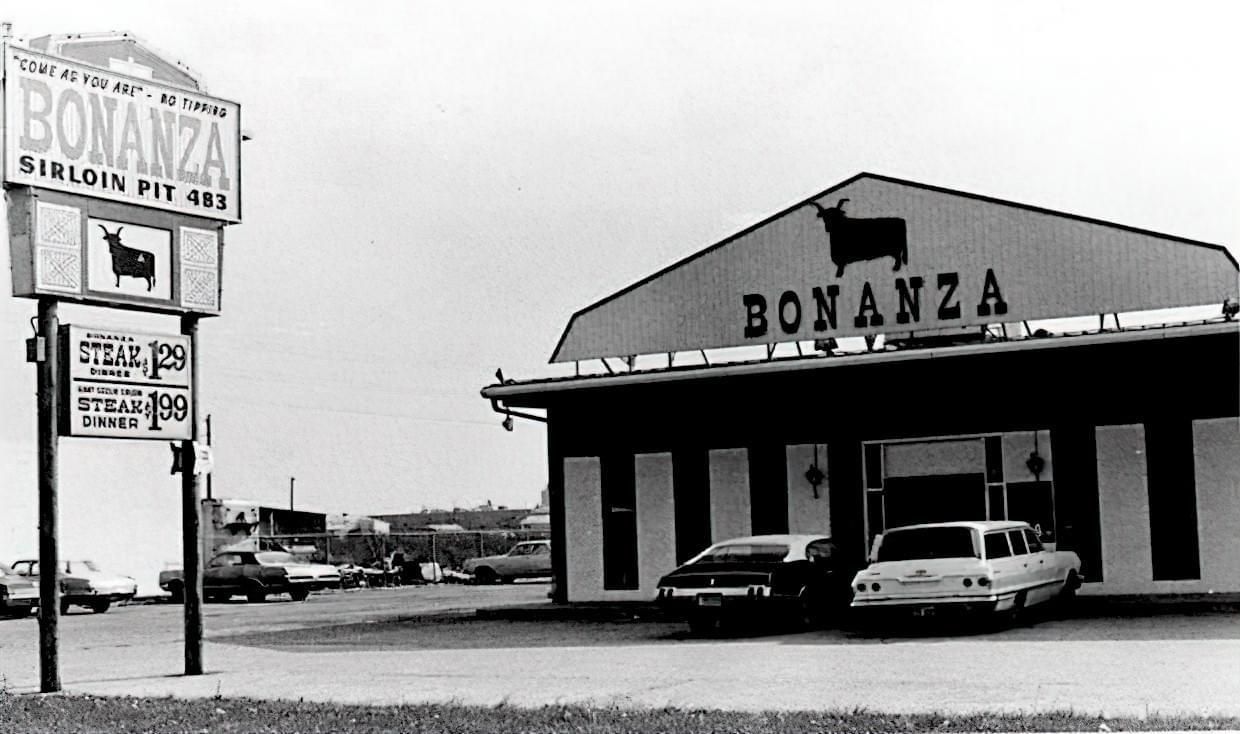 Bonanza in San Jose, circa 1970 photo, shared from the San Jose Valley of Heart’s Delight FB group