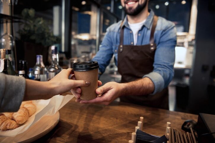 Closeup of barista