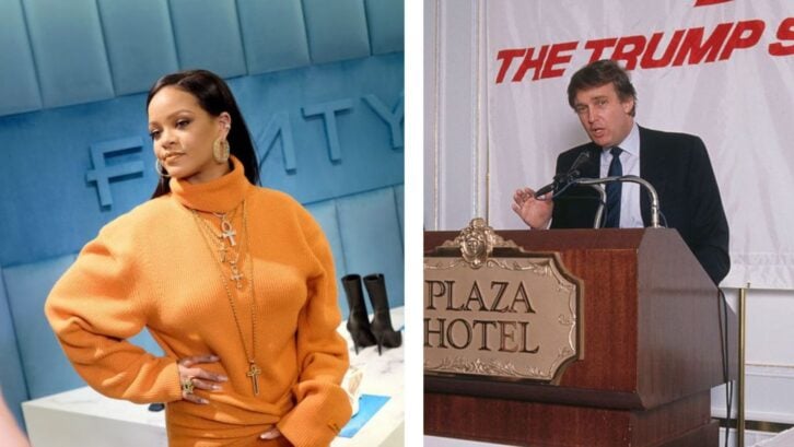 Rihanna and Donald Trump