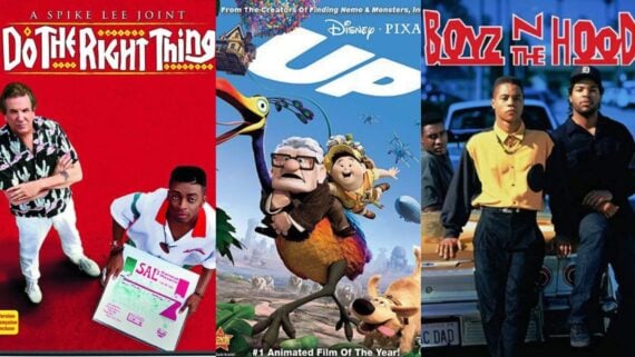 three movie posters