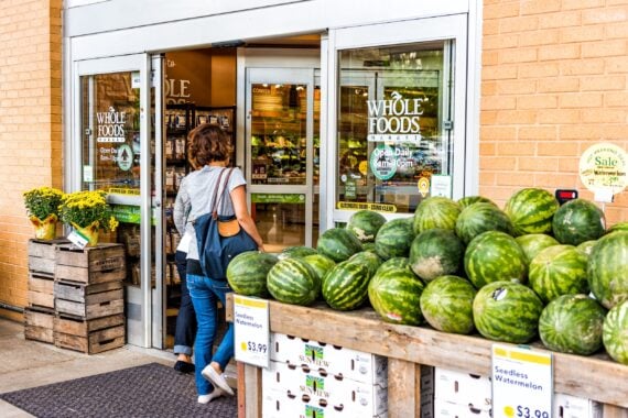 Entrance to Whole Foods store