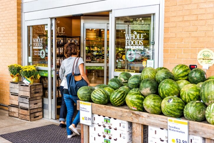 Entrance to Whole Foods store