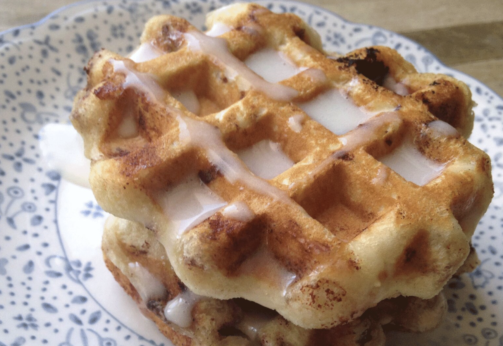 Cinnamon roll waffle