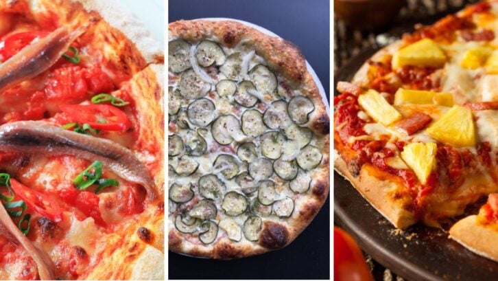 Controversial pizza toppings: anchovies, pickles, and pineapple