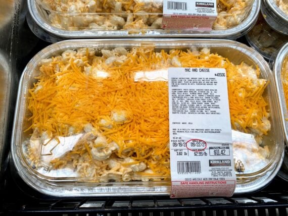 Package of Costco Mac and Cheese.