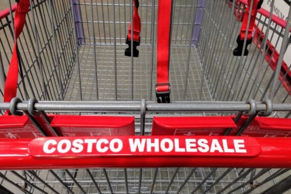 Costco cart close up
