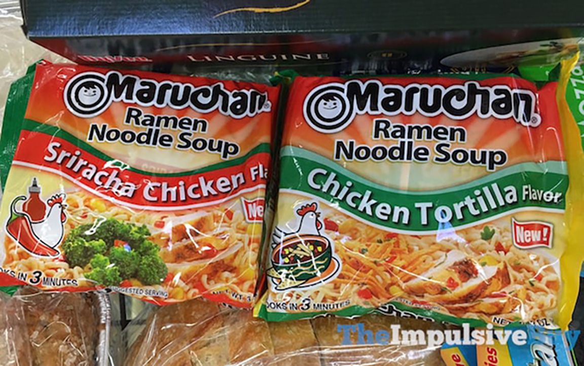 Maruchan Sriracha Chicken and Chicken Tortilla Ramen Noodle Soup