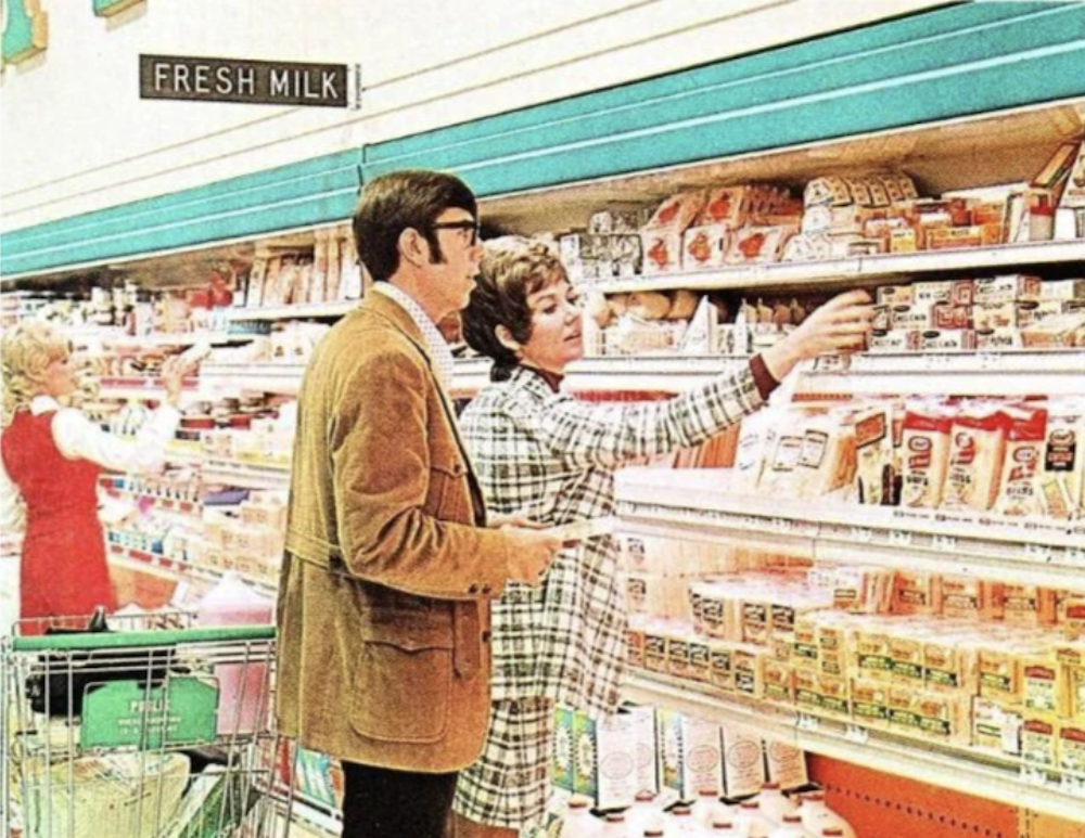 Grocery Store Dairy Section 1969