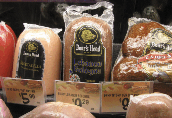 Deli meat in case