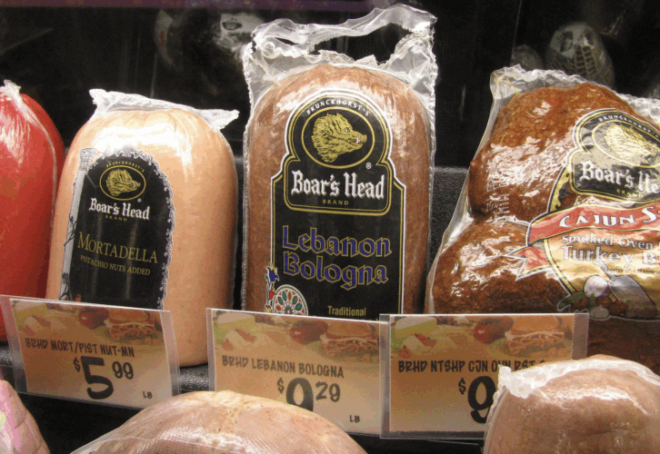 Deli meat in case