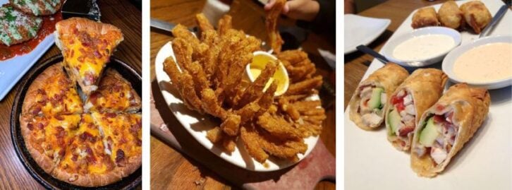 three appetizers
