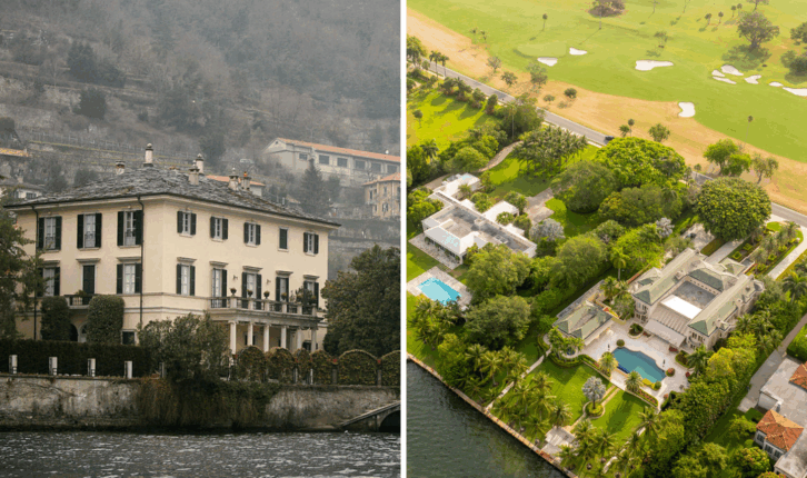 Expensive Celeb Homes diptych