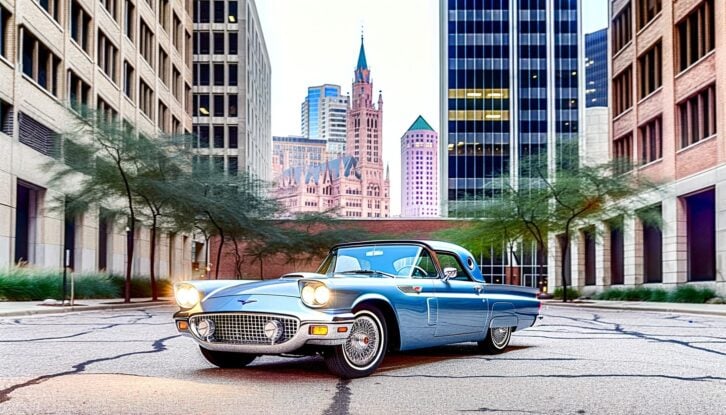 AI-generated image of a Ford Thunderbird