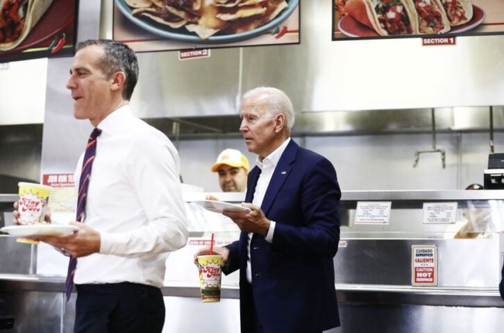 Biden at diner