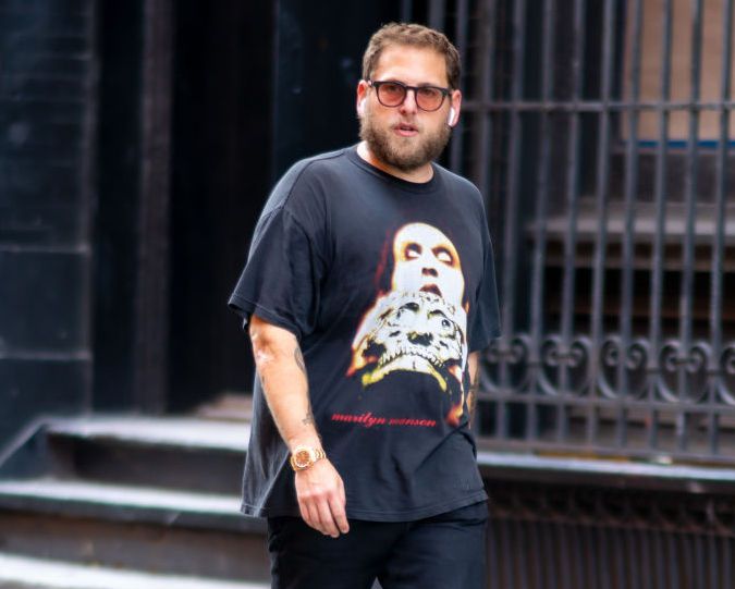 Jonah Hill is seen in SoHo on September 11, 2019 in New York City.