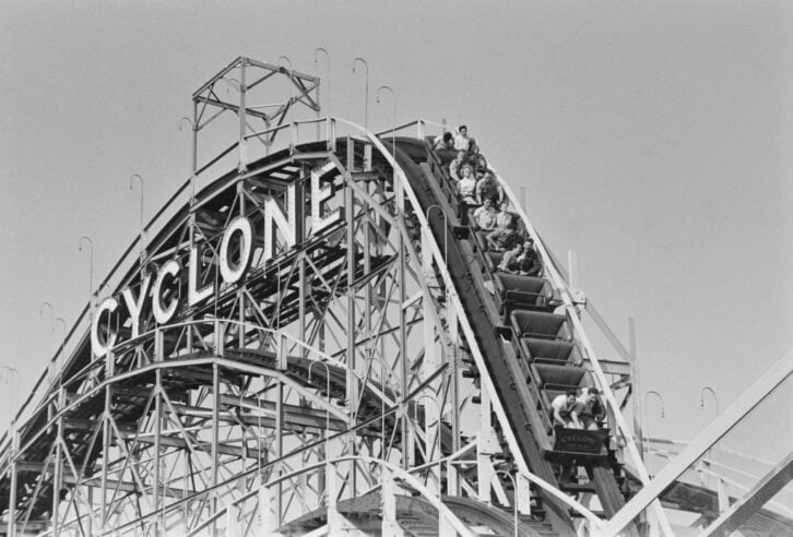 coney island roller coaster vintage