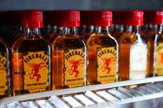 mini fireball whiskey  bottles
