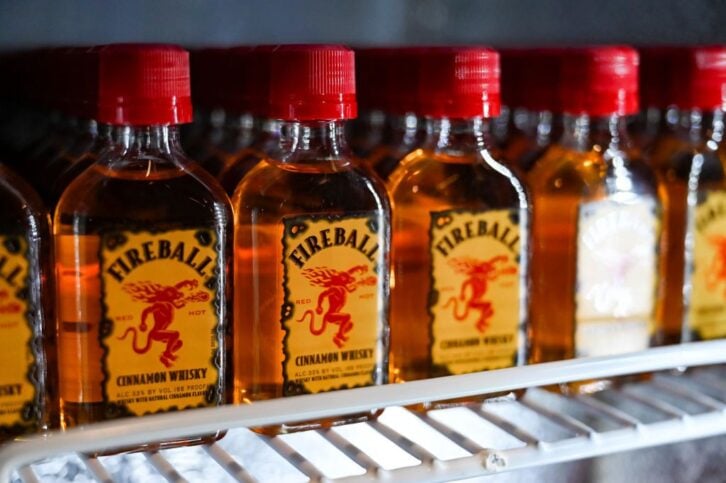 mini fireball whiskey  bottles