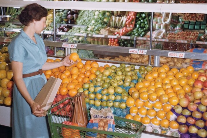 Woman Shopping at Grocery Store
