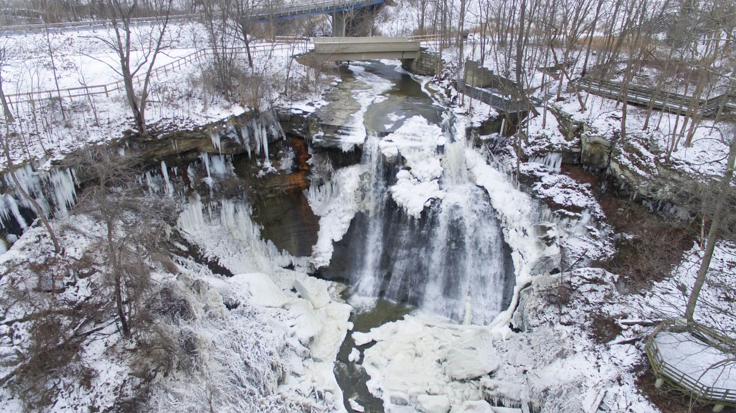 Brandywine Falls in Winter, Cuyahoga Valley National Park, Ohio