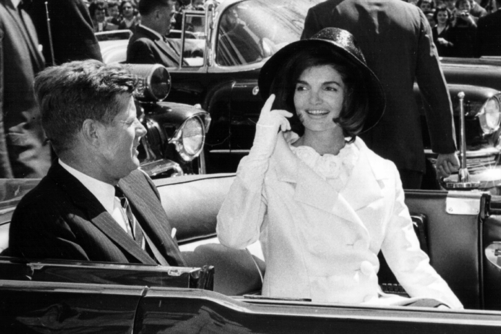 John and Jackie Kennedy in Washington Parade