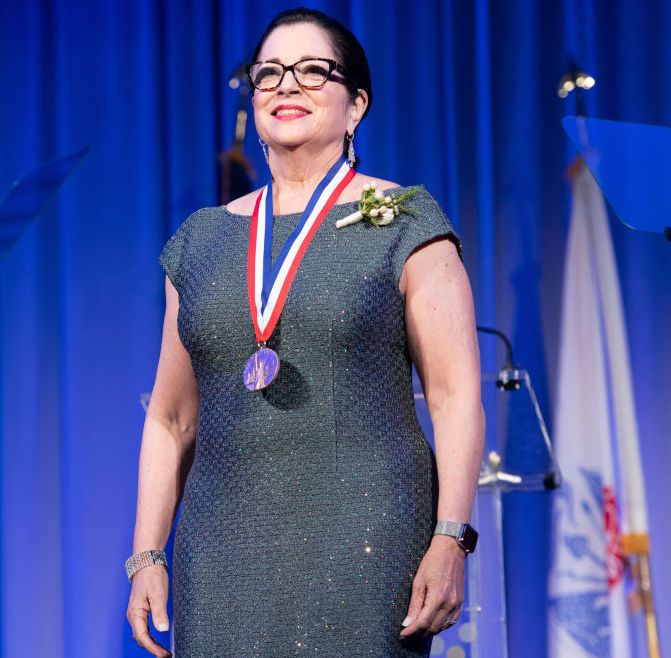 Anita Zucker attends the 2018 Ellis Island Medals of Honor at Ellis Island on May 12, 2018 in New York City.
