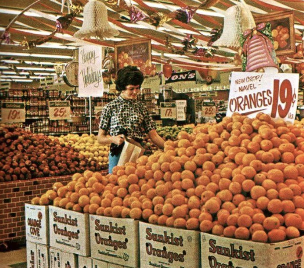 Grocery Store Produce 1960s