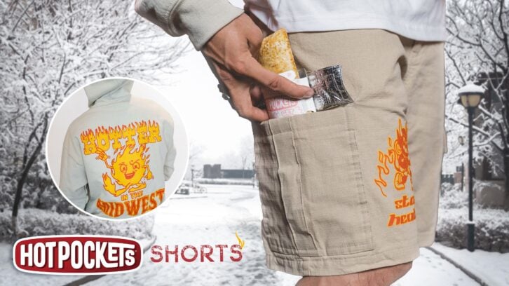cargo shorts with pocket for a hot pocket
