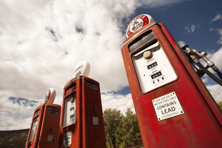 Vintage gas station pumps