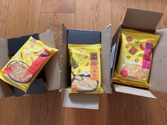 boxes of Immi ramen
