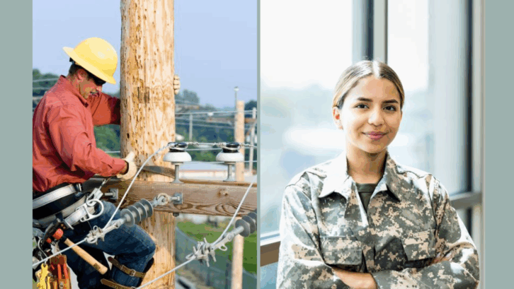 9 Jobs That Still Offer Traditional Pensions, like utility workers and the military