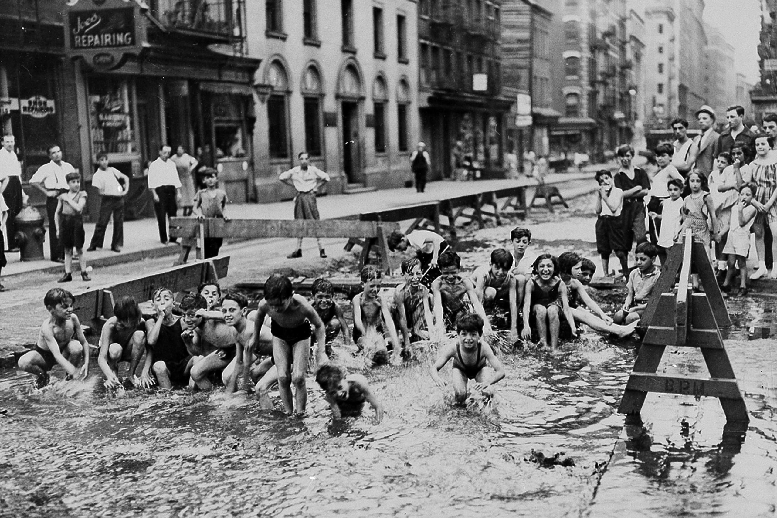 Kids Beating Summer Heat 1936