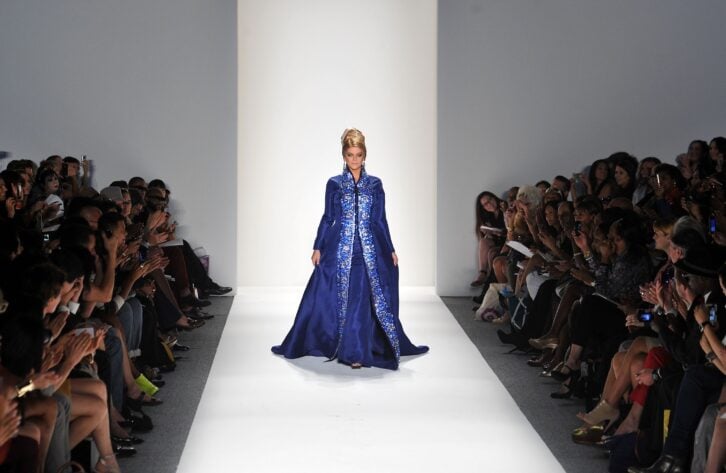 Kirstie Alley walks the runway at the Zang Toi Spring 2012 fashion show during Mercedes-Benz Fashion Week at The Studio at Lincoln Center on September 13, 2011 in New York City.