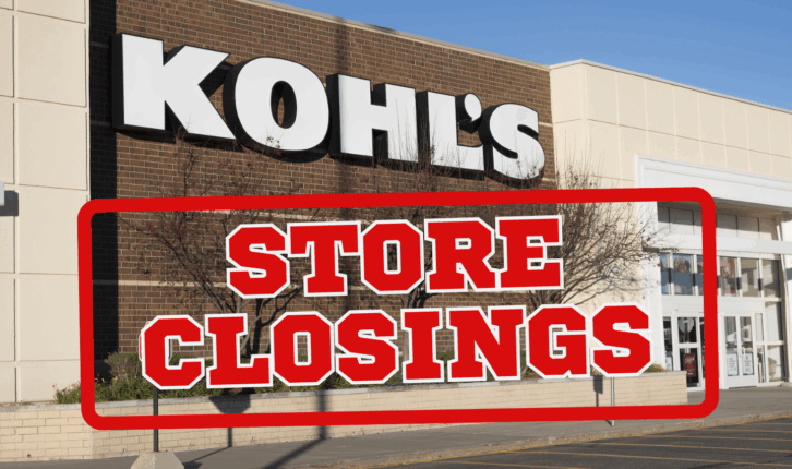 Kohl's Store Exterior with Store Closings sign